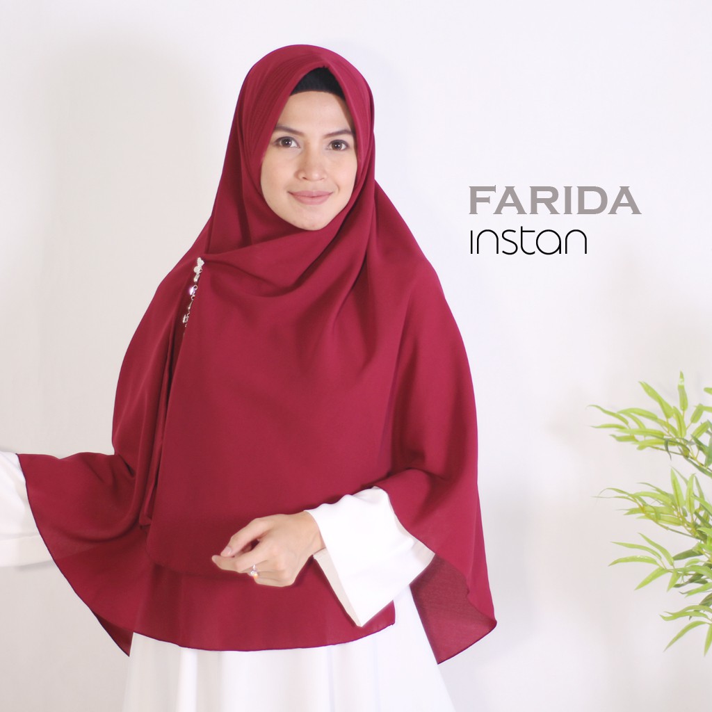 JILBAB INSTAN JUMBO FARIDA / JILBAB BERGO JUMBO / HIJAB INSTANT BAHAN WOLFIS / JILBAB LANGSUNG PAKAI KERUDUNG BERGO