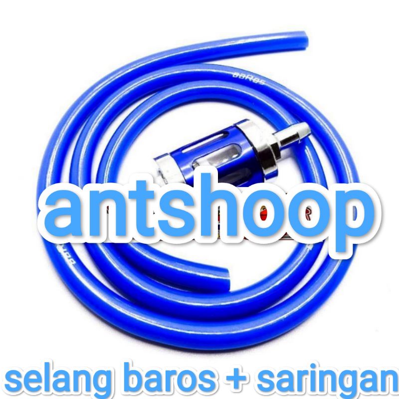 PAKET PROMO Selang Bensin Baros + Filter Saringan Bensin Kaca Universal ANTSHOOP