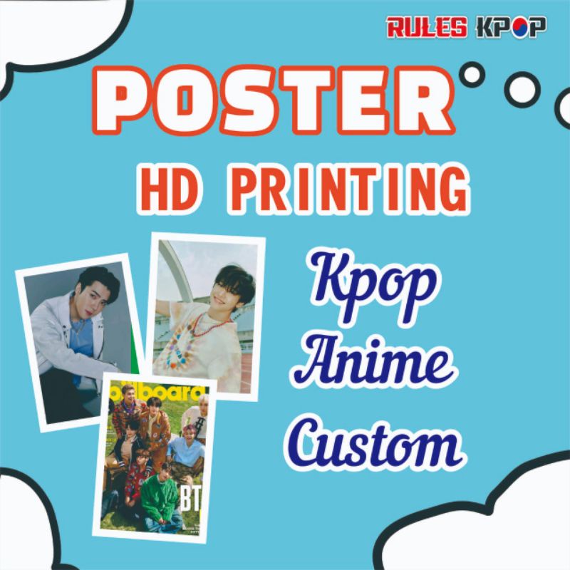 POSTER CUSTOM KPOP ANIME PRIBADI POSTER KPOP POSTER ANIME POSTER REQUEST POSTER DINDING AESTHETIC