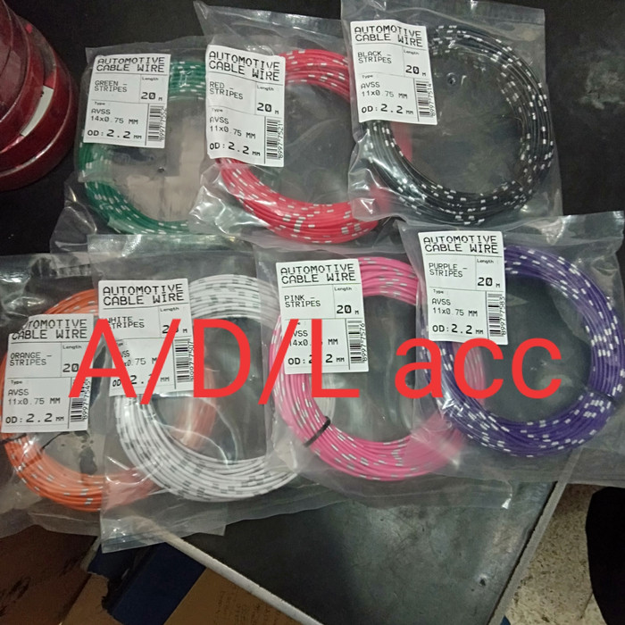 kabel engkel LISTRIK MOBIL strip kabel lampu universal serabut KAWAT banyak 0,75 mm