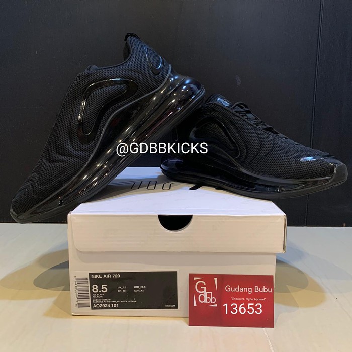 Jual Nike Airmax 720 Flyknit Allblack 