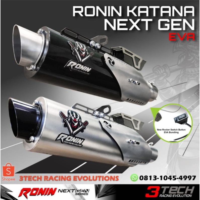 FULLSET RONIN KATANA NEXTGEN KNALPOT RACING 3 SUARA 3TECH ORIGINAL