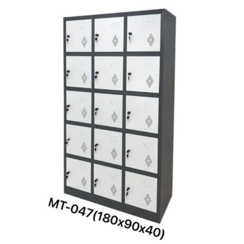 Lemari locker besi 15 pintu