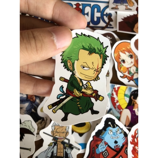 stiker sticker pack onepiece dapat semua yang di gambar - case handphone laptop koper tumbler