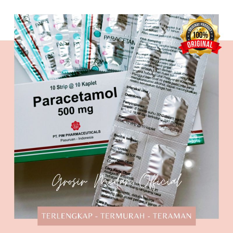 PARACETAMOL TABLET GENERIK OBAT DEMAM SAKIT GIGI SAKIT KEPALA PARASETAMOL