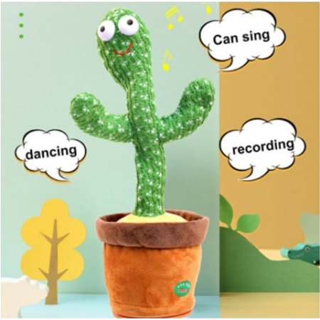 NEW Dancing Cactus Recorder Toy Dancing Cactus Mainan Boneka Kaktus Joget Led Menari Music