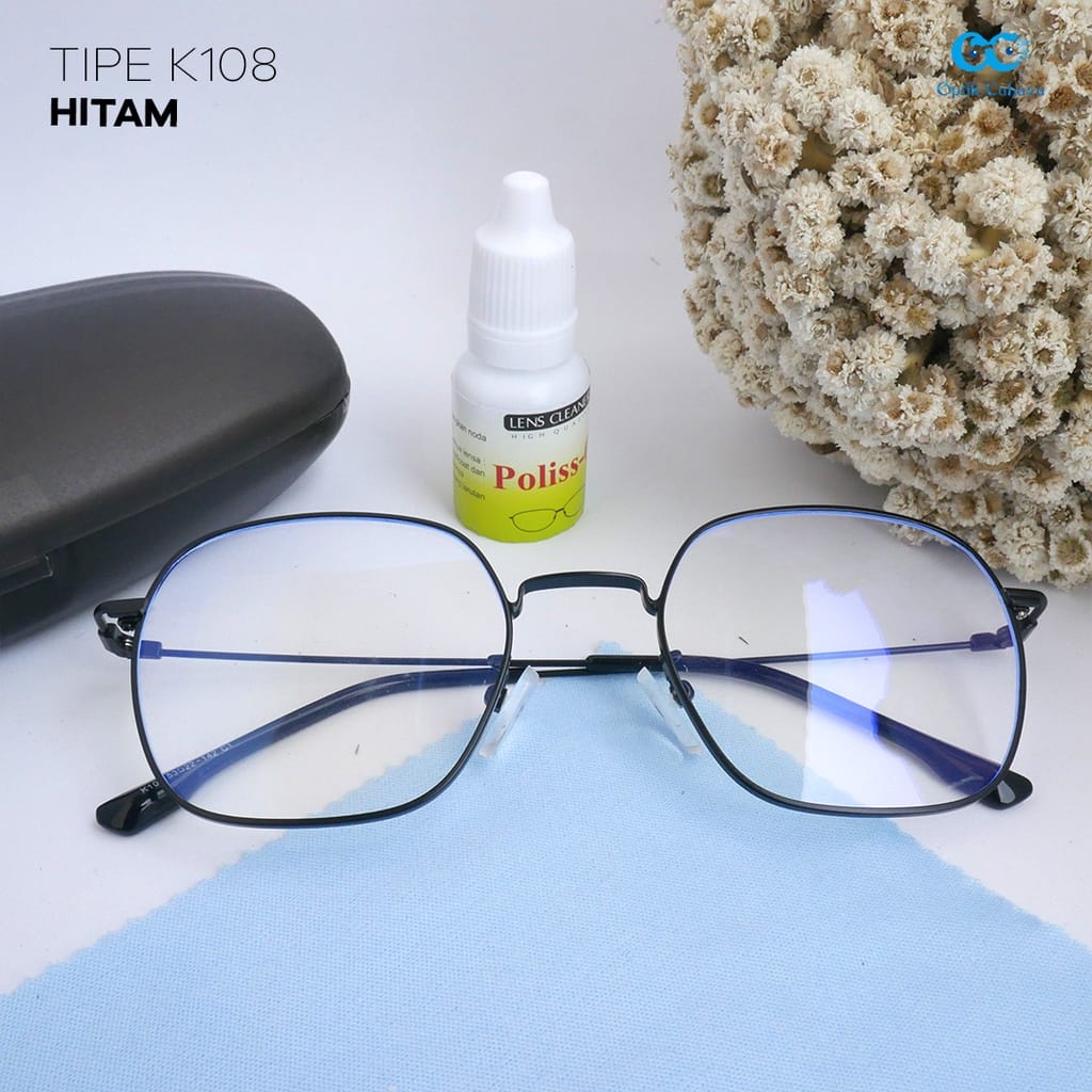 Kacamata Fashion Oversize/Bahan Besi PREMIUM/MINUS/PLUS/SILINDER/PROGRESIF/K108