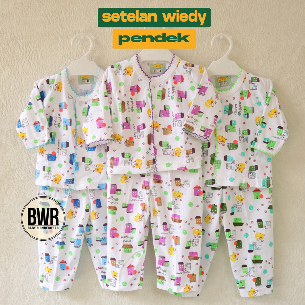 Setelan Wiedy PANJANG | Piyama Bayi New Born Baju Celana Panjang - Bwr