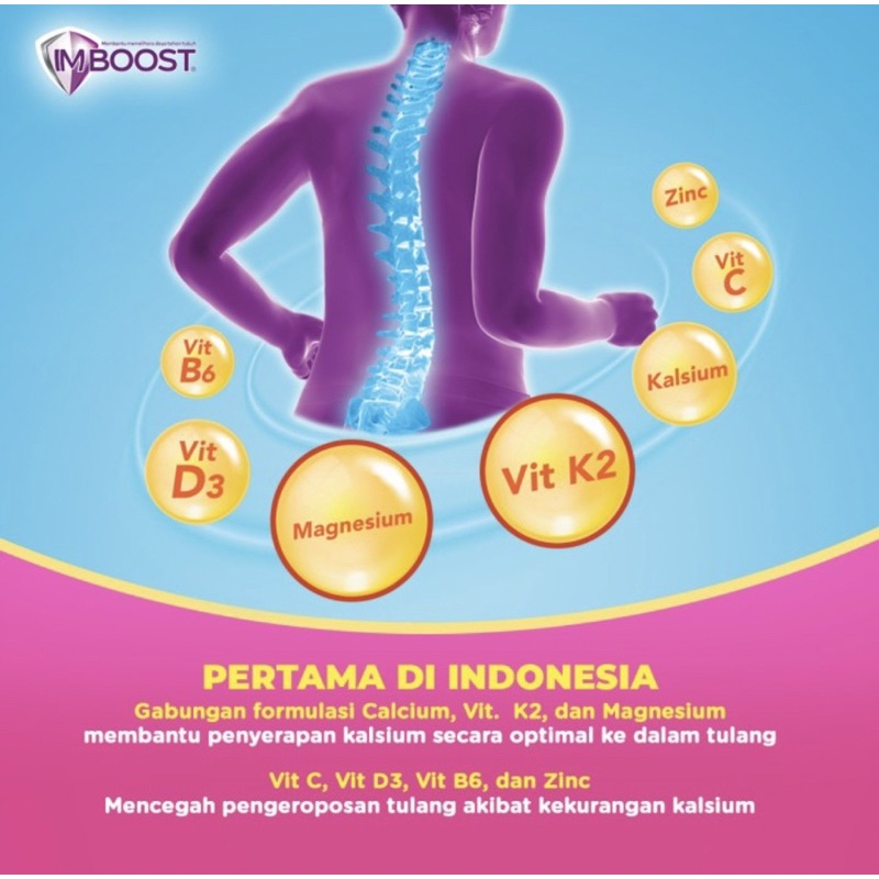 Imboost bone effervescent isi 8 pcs ( imboost kesehatan tulang )