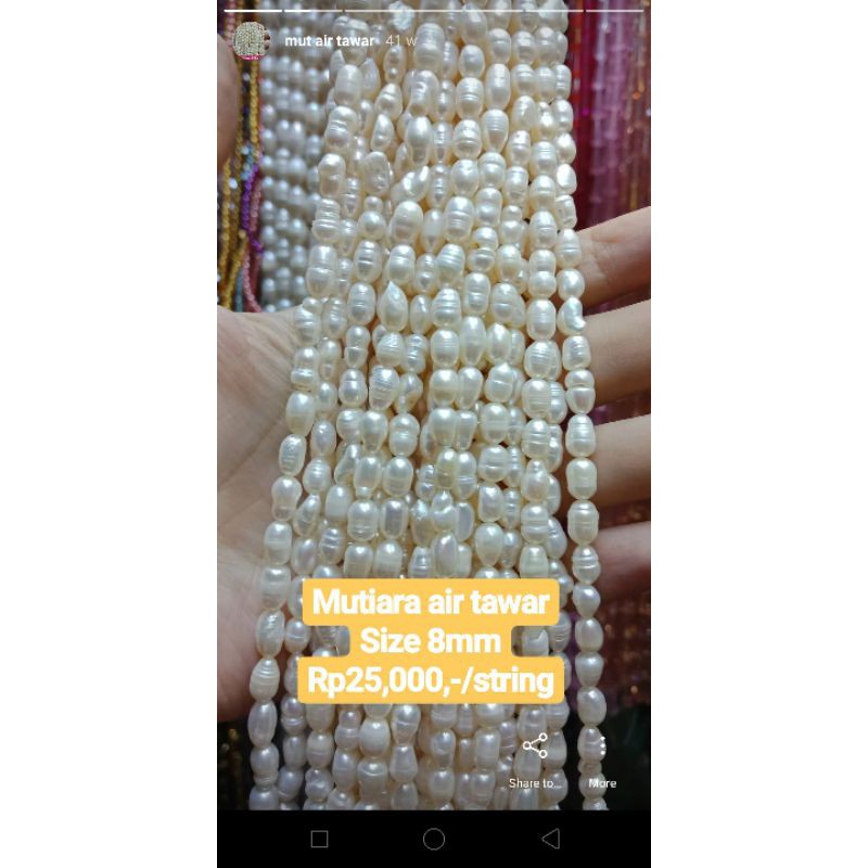 mutiara air tawar 8mm