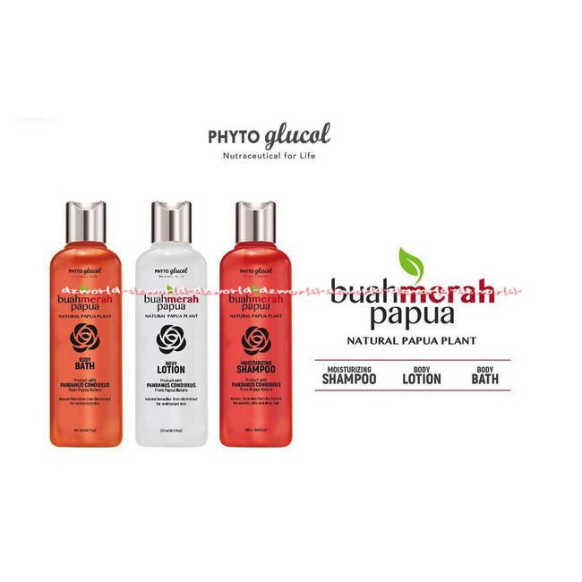 Phto Glucol Buah Merah Papua Serries Natural Papua Plant 1Set Body Paket Perawatan Tubuh
