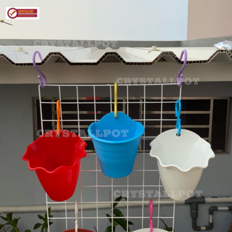 gantungan NKT plastik kaitan pot bunga bentuk S bahan tebal - pack isi 10 pcs