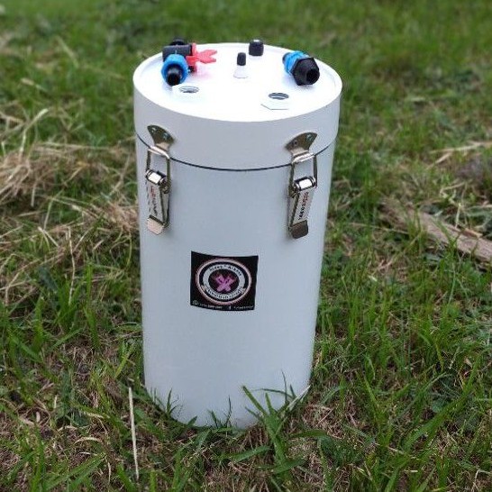 CANISTER DIY 8 INCH KOSONGAN BONUS LILY PIPE TINGGI 35cm BAHAN RUCIKA