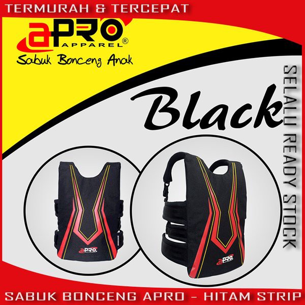 APRO - Hitam Strip - Sabuk Bonceng Anak (sabuk bonceng anak,sabuk bonceng anak apro,sabuk bonceng