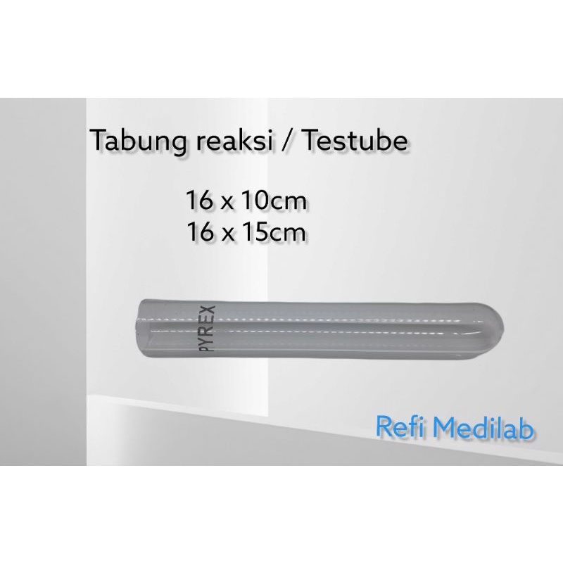 Tabung Reaksi/ Testube Kaca Pyrex OD 16mm