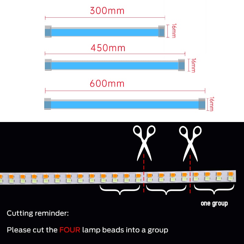 2pcs Lampu Strip LED DRL Flexible Anti Air Warna Putih Kuning 12V Untuk DRL Mobil