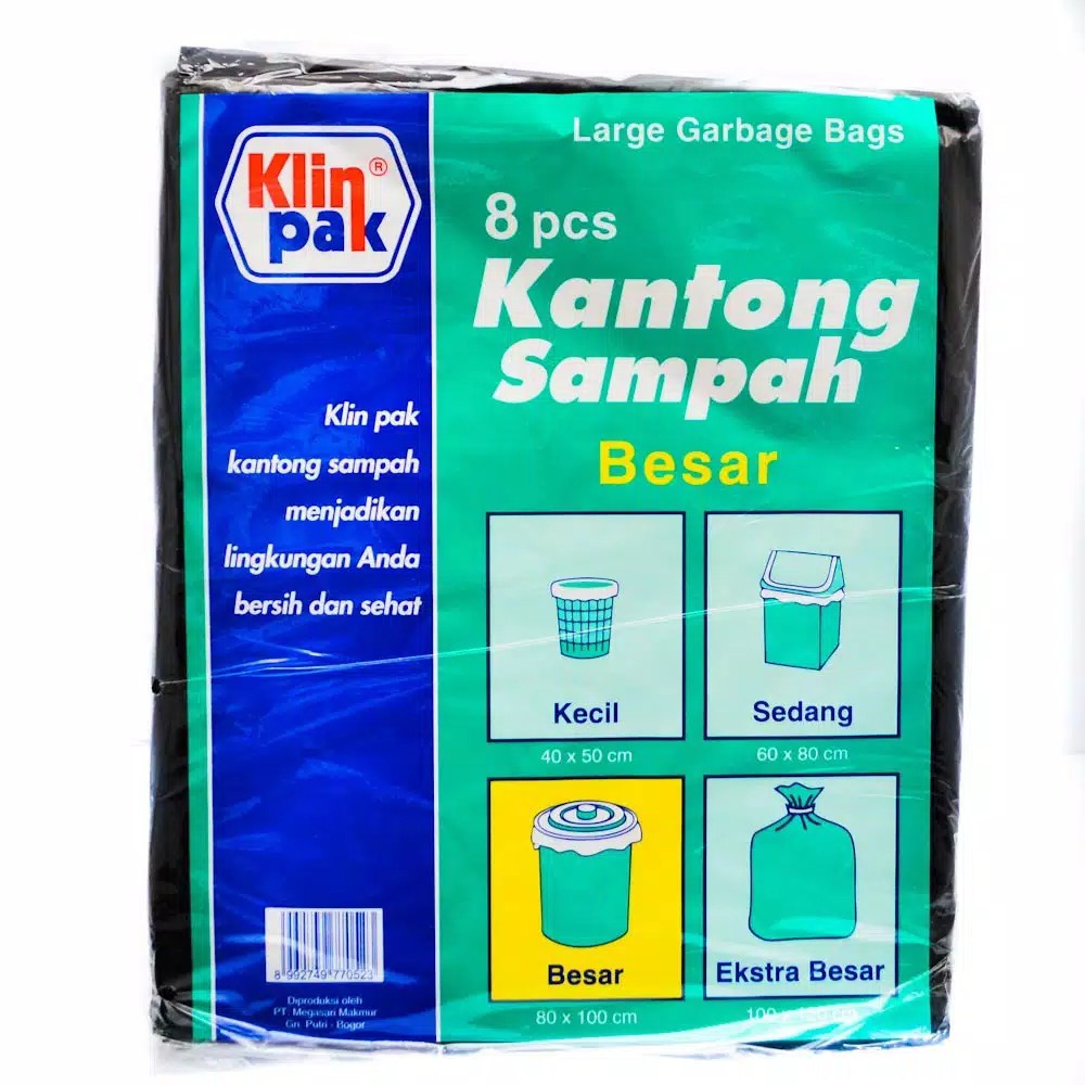 KLIN PAK Kantong Sampah ukuran Besar 80 x 100 Cm