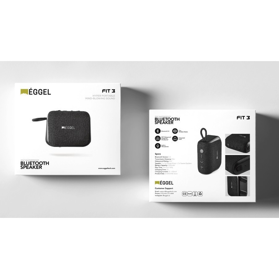 EGGEL Fit 3 Speaker Waterproof Portable Bluetooth Speaker