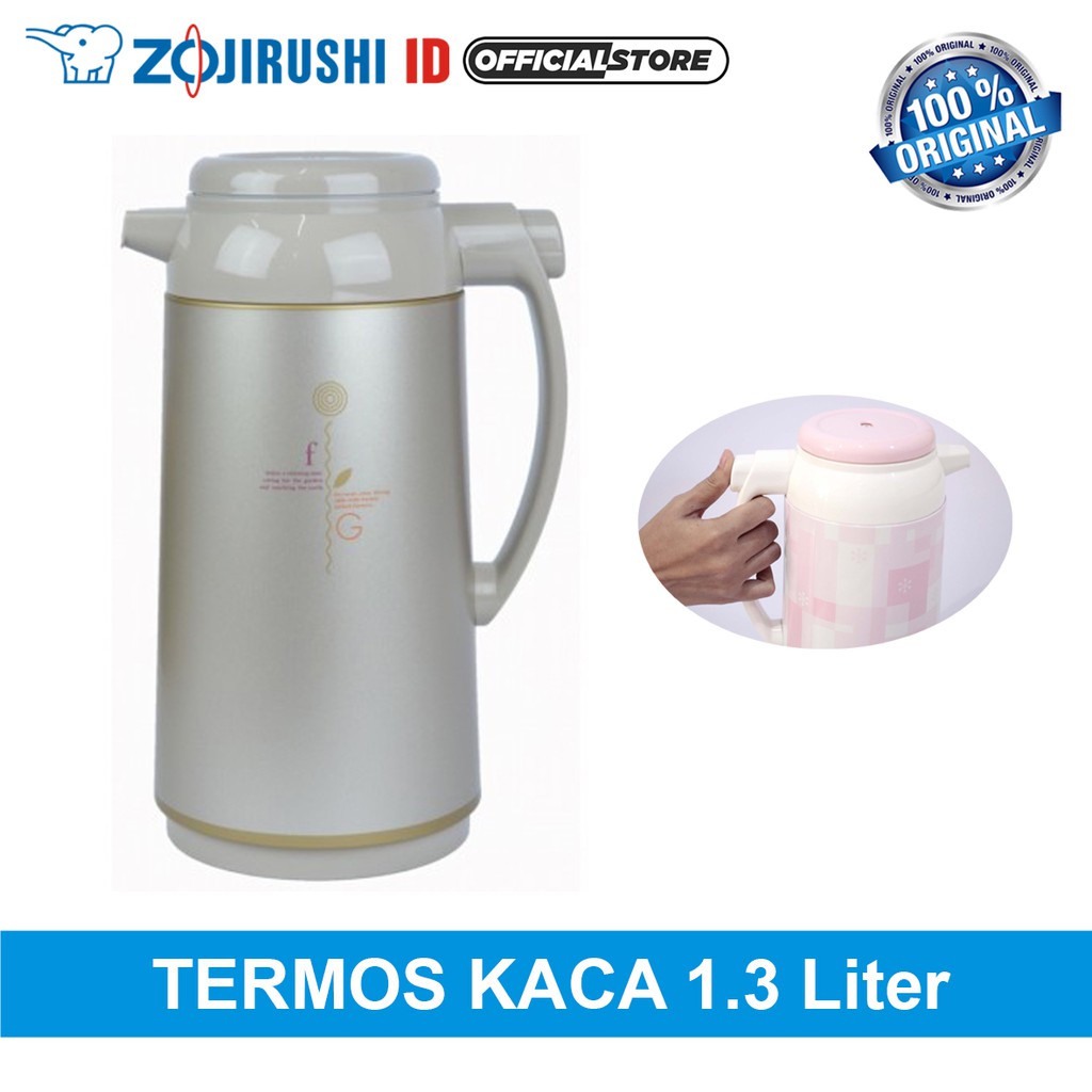 Zojirushi Vacuum Glass Termos Kaca Air Panas AFFB-13 TK - [1.3 L] Herb Cacao