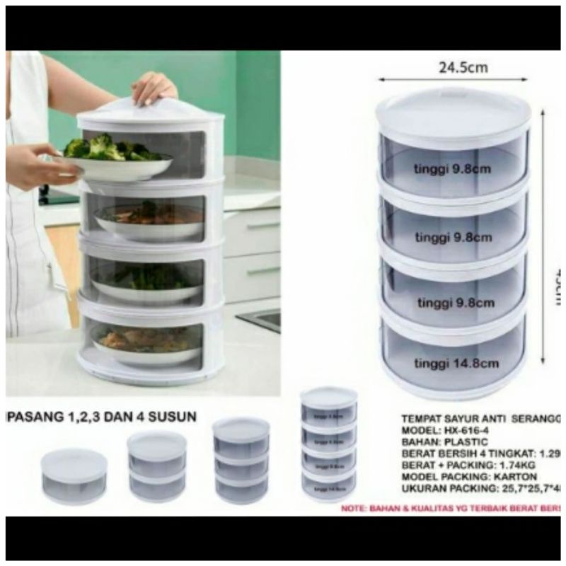 Rak tempat penyimpanan sayuran lauk