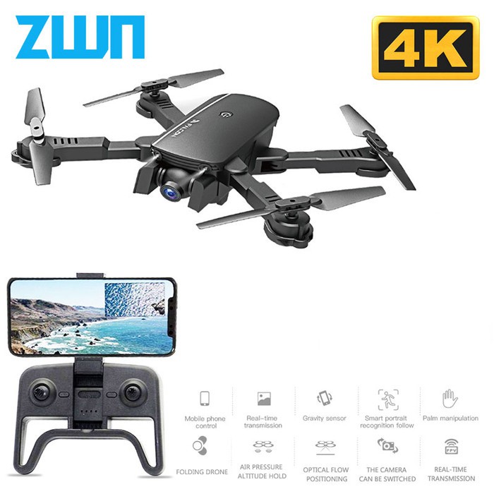 ZWN Quadcopter Drone UAV R8 WiFi FPV With Dual Camera 1080P