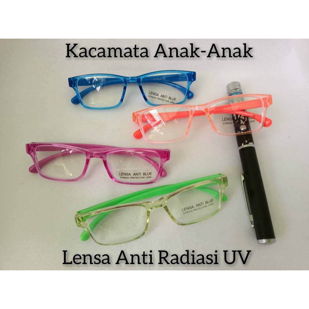 MURAH !!! Kacamata Fashion ANAK-ANAK Frame LENTUR, ELASTIS Lensa Anti BLUE-RAY - 252