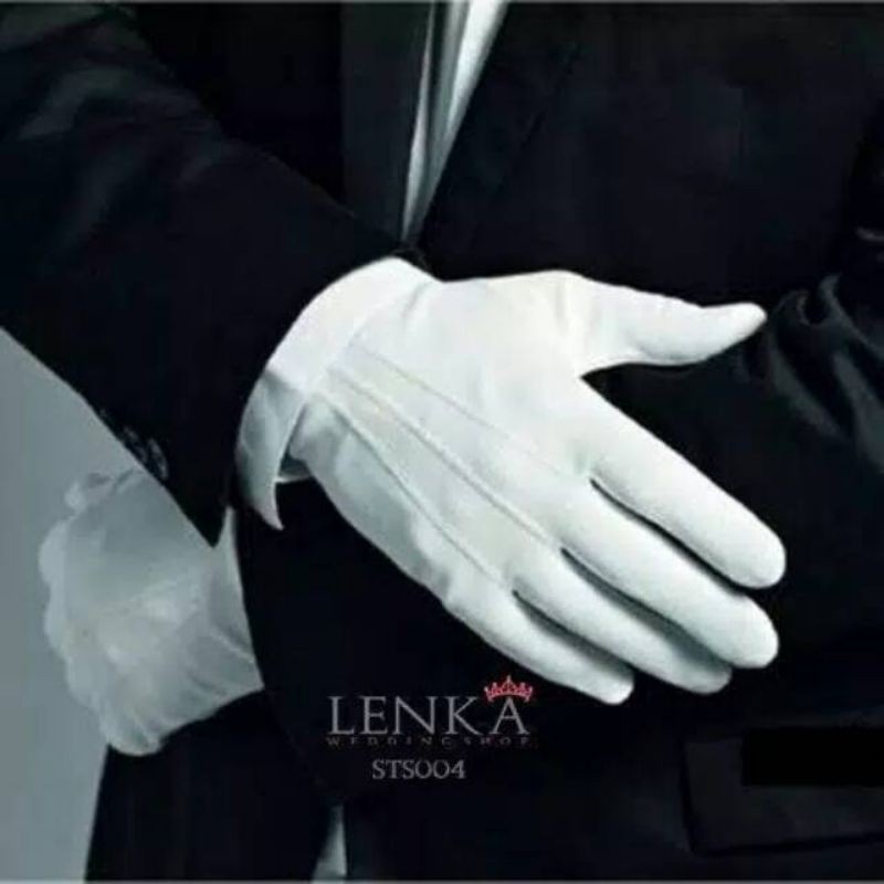 Sarung Tangan Putih GLOVE PUTIH Premium Wedding Pengantin Paskibra atau Pesta