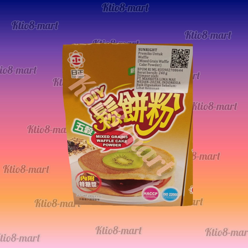 

Sun Right Mixed Grain Waffle Cake Powder 240gr/Tepung Pancake/Import