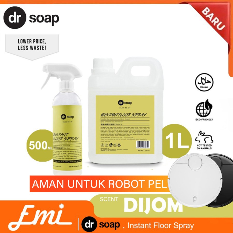 dr soap Instant Floor Spray Pembersih Serba Guna Cleaner Robot Dijom