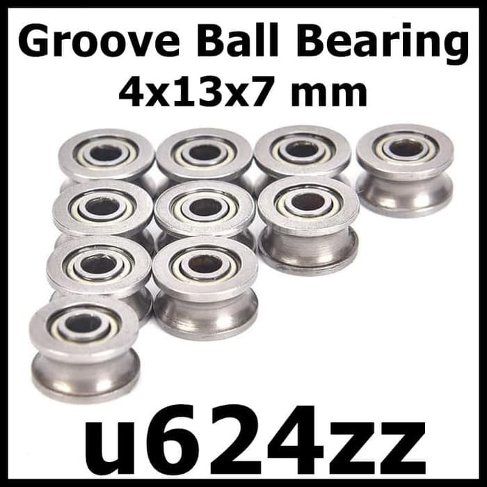 u624zz Bearing Groove Ball Bearing Untuk Rel Linear M6 4x13x7 mm