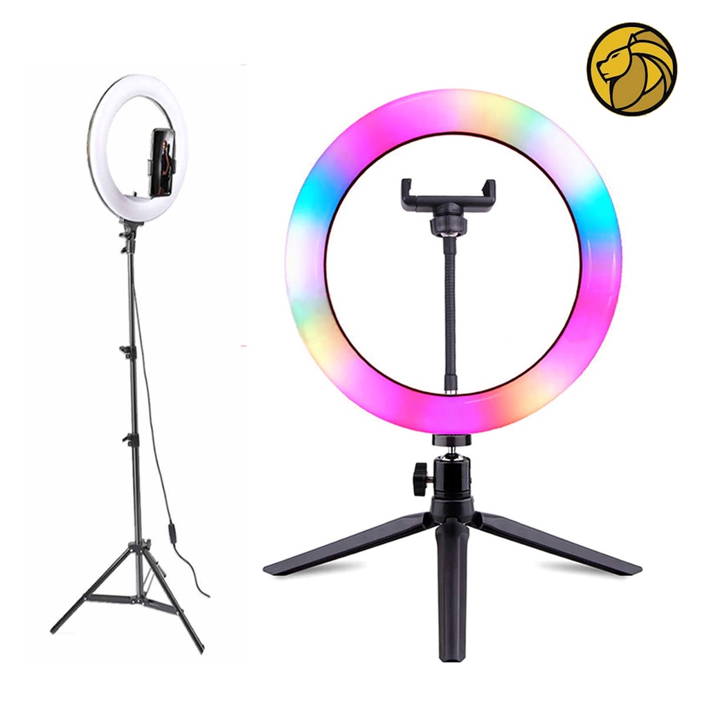 Ring Light 33 cm - 26 cm - 20 cm Selfie LED RGB Light - Tripod 2,1 M