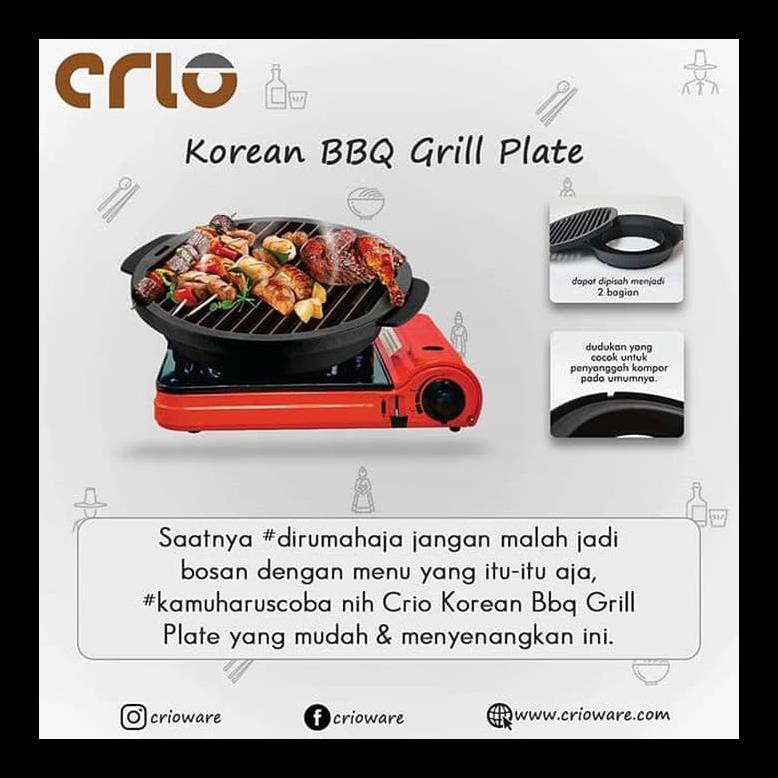 Crio Korean Bbq Grill Plate Shopee Indonesia