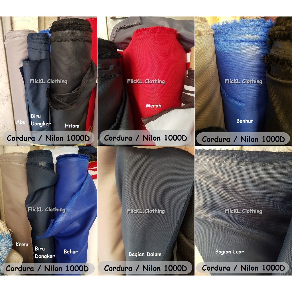 Bahan Kain Parasut Cordura Nylon Nilon 1000D Parasit ...