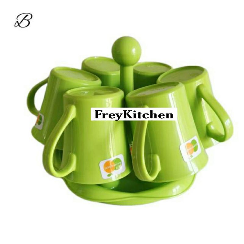 Rak Gelas TG1037 + Gelas set 6pcs MOK7012/7030