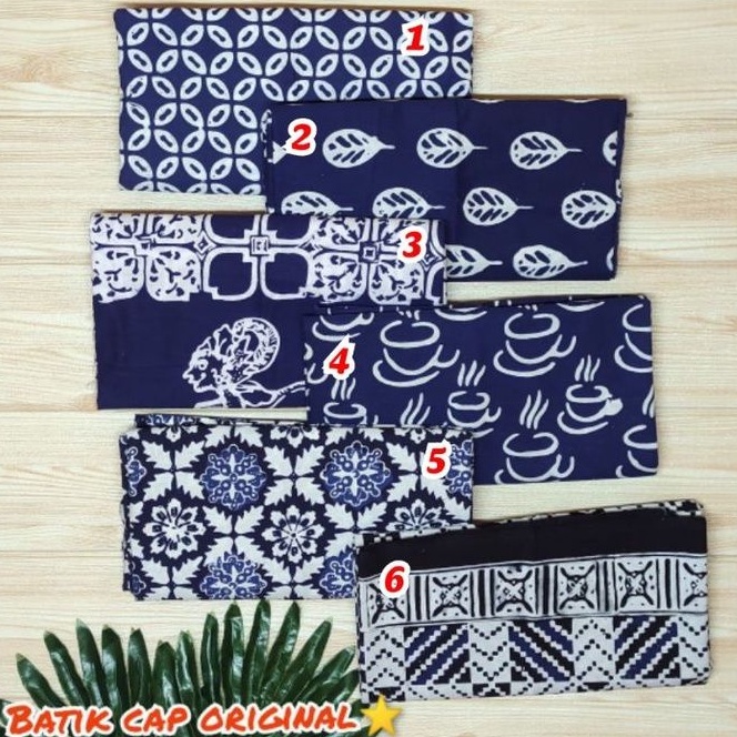 Batik cap handmade (kain batik Pekalongan) warna biru