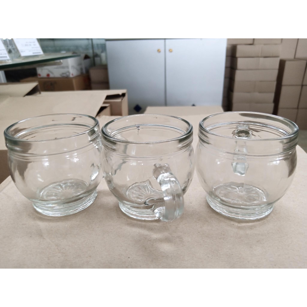 GELAS BIR KECIL CANGKIR KOPI GELAS BELING GELAS KACA MODEL UNIK GELAS GAGANG