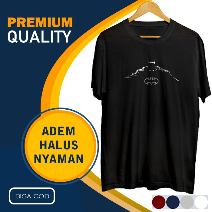 Kaos Baju Distro Original Tshirt Pria Dewasa Branded Cowok Keren Kekinian Import Batman Siluet