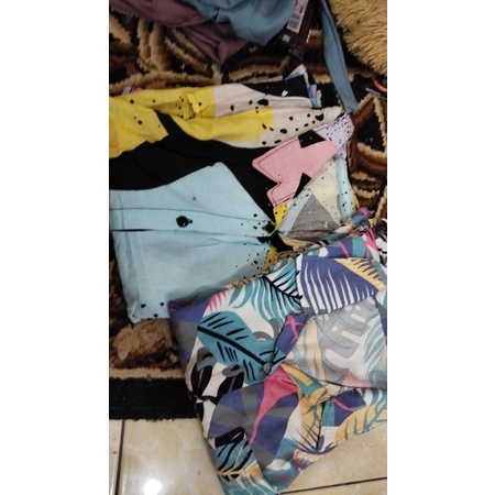 setelan celana kemeja katun rayon