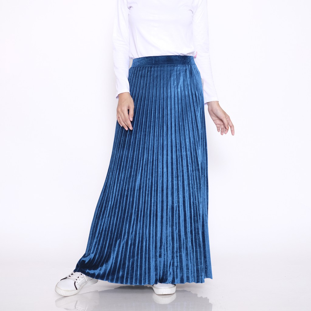 HaymeeStore Rok Flare Plisket Mungle Bawahan Pleats Skirt 