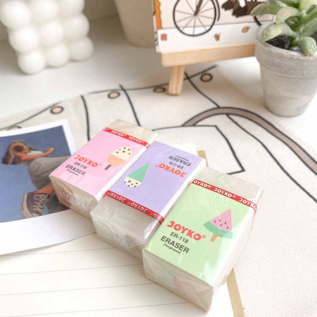 

Penghapus JOYKO Es Krim ORIGINAL ER-118 / Eraser / Buah Pastel Lilac Tosca Grosir Ready COD