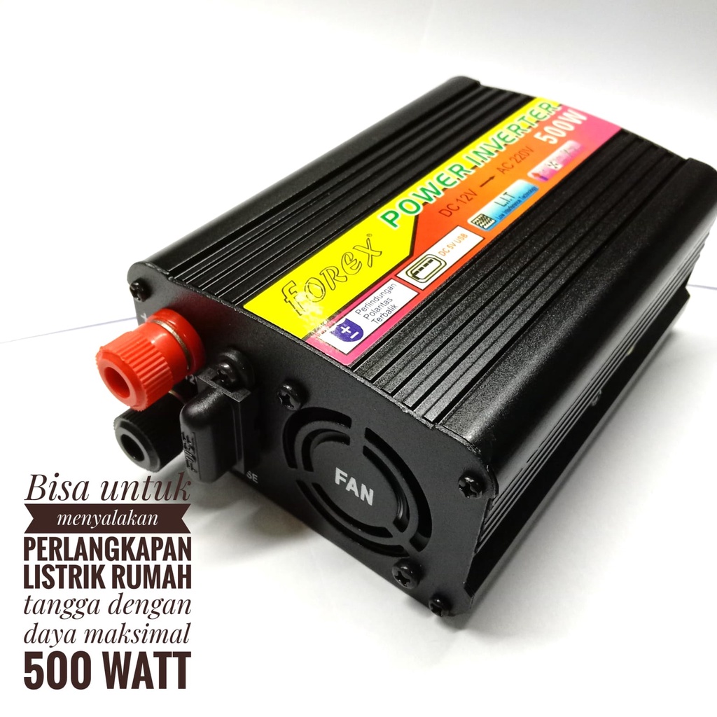 INVERTER 12V DC TO 220V AC 500 WATT FOREX