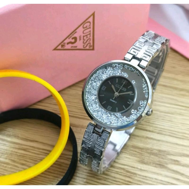 Jam Tangan Wanita Jam Tangan Terlaris Rantai Free Box &amp; Baterai