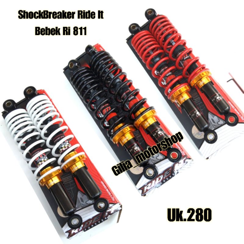 Shockbreaker Belakang Ride It RI 811 UK 280 Skok Belakang Bebek Jupiter,Vega,fix R,force one