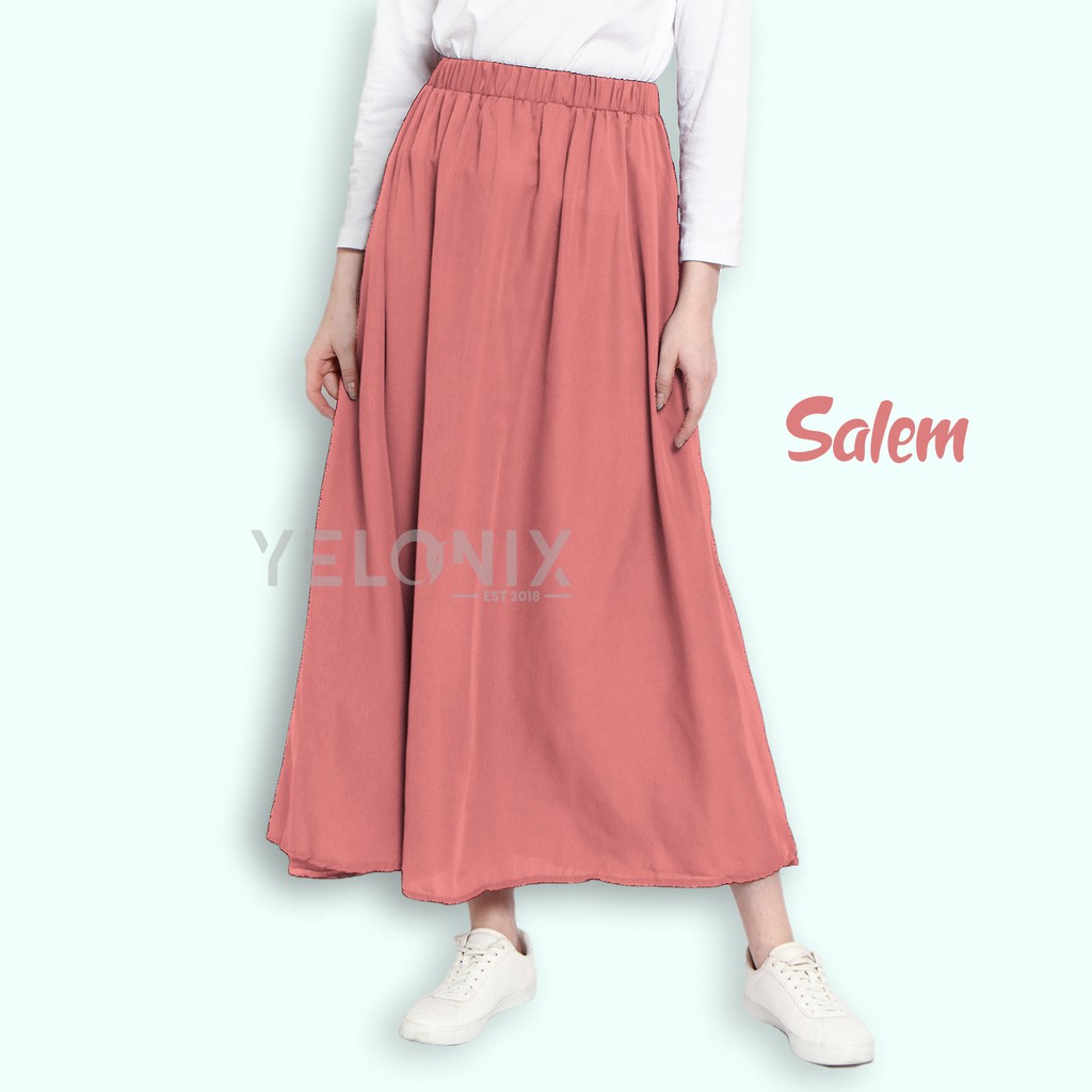 ROK MUSLIM POLOS MAYUNG BAHAN WOLFIS - YELONIX