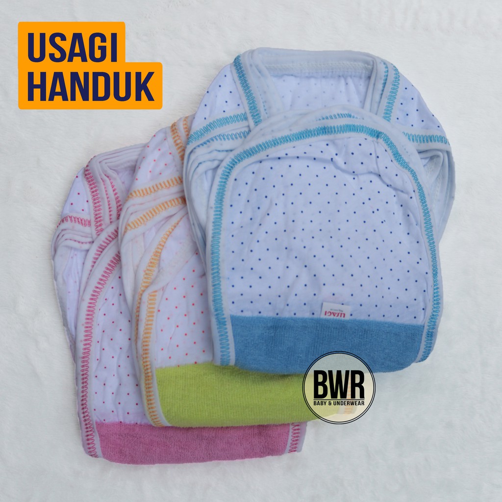 [ 6pc ] Popok Usagi HANDUK Bintik [ V G1 ] Popok Bayi Kain Tali Ikat - Bwr