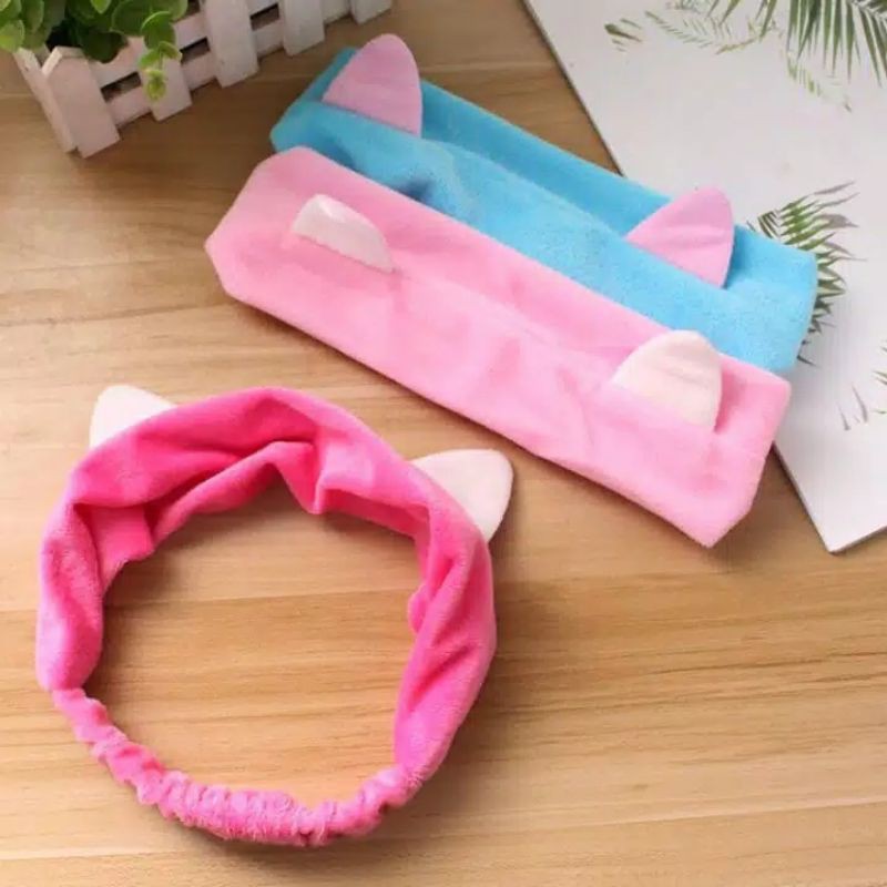 Bandana Bando Motif Kuping Hairband Korea Lucu Bando Kucing