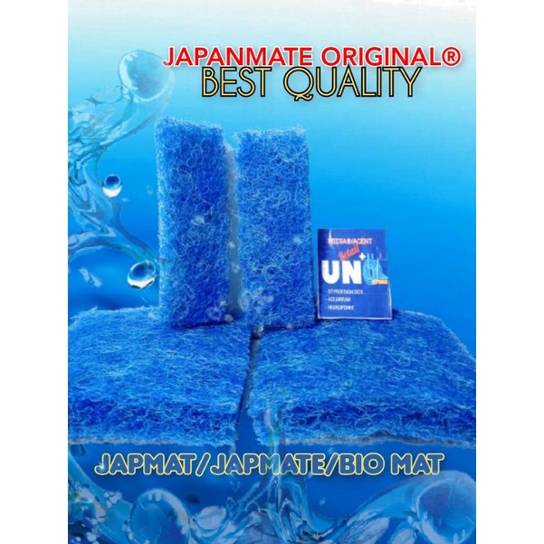 MEDIA PEMBERSIH FILTER AQUARIUM / KOLAM IKAN JAPMAT BUSA JAP MATE BIO MAT BIRU MURAH