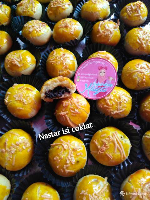 Nastar coklat wisman wisjman isi coklat atas keju kuker halal kue kering cokelat lebaran promil bumil hampers kue keju