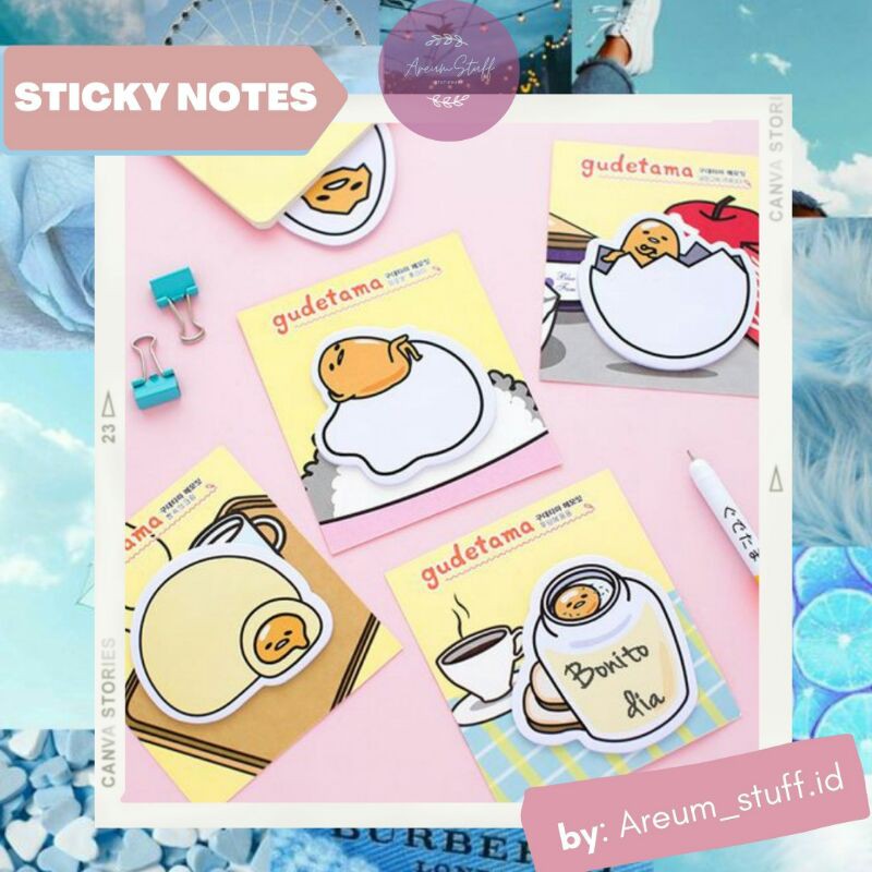 

STICKY NOTES LUCU UNIK GUDETAMA KAWAI (EGG LAZY) JEPANG