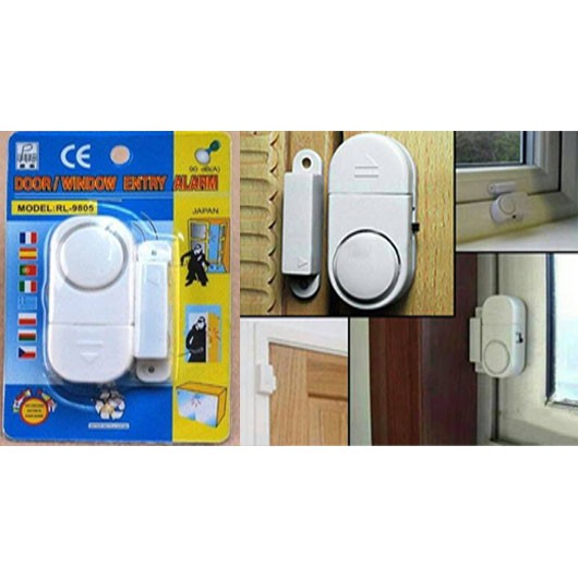 Produk Baru - Wireless Alarm Anti Maling Pencuri Pemasangan dekat Jendela Pintu Gerai - KEMASAN BIRU